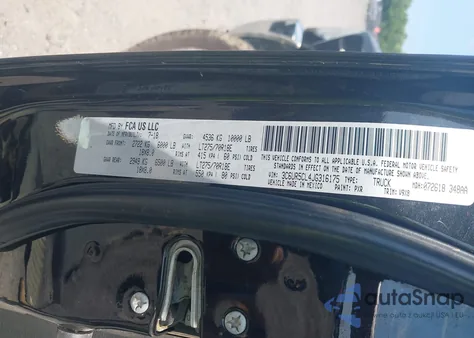 2018 Ram 2500 Tradesman 4X4 6'4 Box z USA, uszkodzony, nr VIN 3C6UR5CL4JG316175